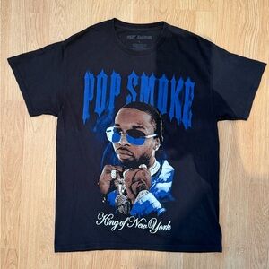 Pop Smoke King Of New York Black Graphic Tee Shirt - Men’s Size Large